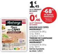 Mousse aux Cèpes ou Terrine de Campagne Madrange