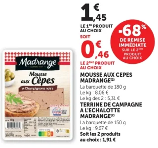 Mousse aux Cèpes ou Terrine de Campagne Madrange