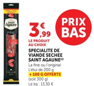 Spécialité de Viande Séchée Saint Agaune