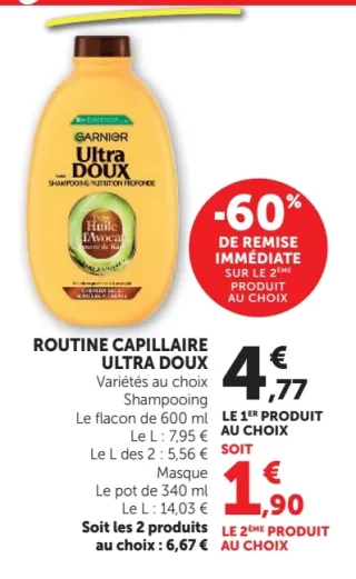 Routine capillaire Ultra Doux Garnier