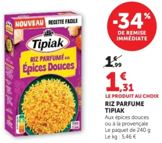 RIZ PARFUMÉ TIPIAK Aux épices douces ou à la provençale