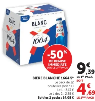 Bière blanche 1664 5°