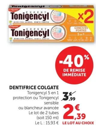 Dentifrice Colgate Tonigencyl 5 en 1