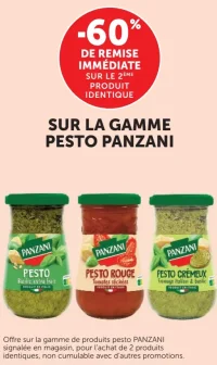 Sur la gamme pesto Panzani