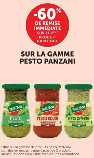 Sur la gamme pesto Panzani