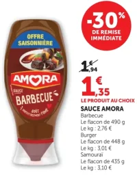 Sauce Amora Barbecue, Burger ou Samouraï