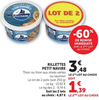 Rillettes de thon ou saumon Petit Navire