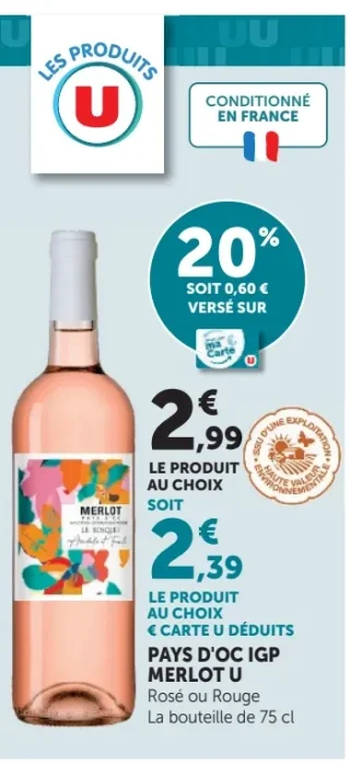 Pays d'Oc IGP Merlot U