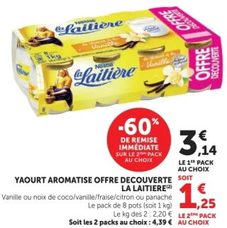 Yaourt aromatisé offre découverte La Laitière
