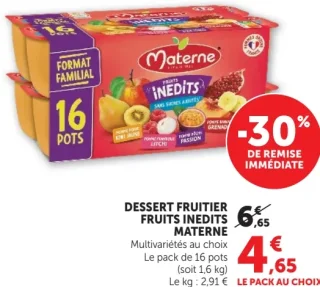 Dessert fruitier Fruits Inédits Materne