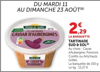 Tartinade Sud & Sol