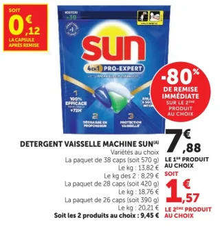 DETERGENT VAISSELME MACHINE SUN 4EN1 PRO-EXPERT