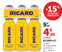 RICARD 4,5° Le pack de 3 bouteilles