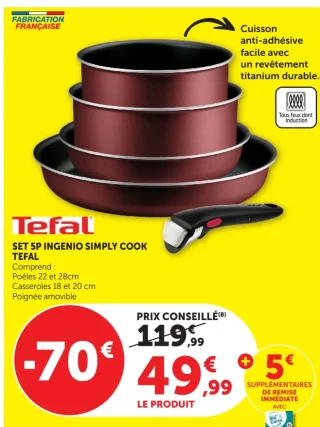 Tefal Set 5P Ingenio Simply Cook