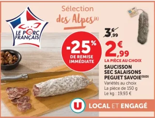 Saucisson sec Salaisons Peguet Savoie