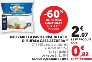 Mozzarella pasteurise de latte di bufala Casa Azzurra