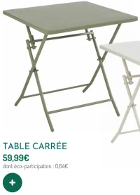 Table carrée Clivia