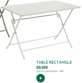 Table rectangle Clivia