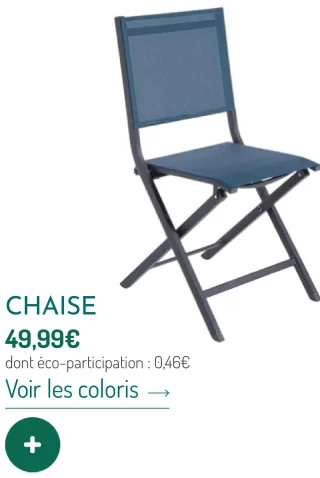 Chaise pliante de jardin