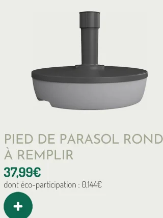 Pied de parasol rond à remplir