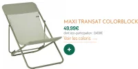 Maxi Transat Colorblock Lafuma Mobilier