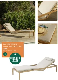 Bain de soleil / Lit de piscine Lotus