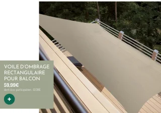 Voile d’ombrage rectangulaire pour balcon