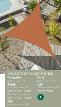 Voile d'ombrage extensible
