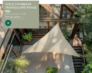 VOILE D'OMBRAGE TRIANGULAIRE RIVAGE