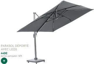 Parasol Déporté Avec Leds