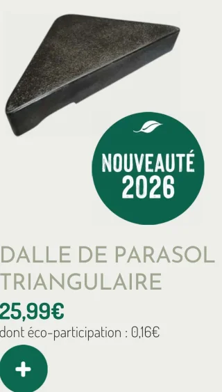 Dalle de parasol triangulaire