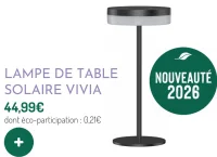 LAMPE DE TABLE SOLAIRE VIVIA
