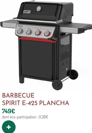 Barbecue Spirit E-425 Plancha Weber