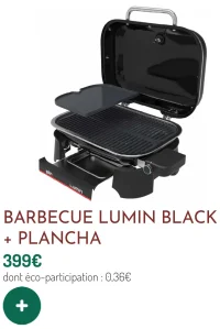 Barbecue Lumin Black + Plancha Weber