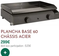 Plancha Base 60 Châssis Acier Forge Adour