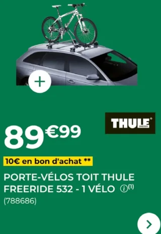 Porte-vélos toit Thule Freeride 532 - 1 vélo
