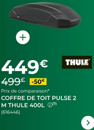 Coffre de toit Pulse 2 M Thule 400L