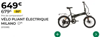 Vélo pliant électrique Milano