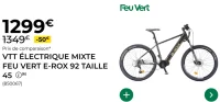 VTT électrique mixte Feu Vert E-Rox 92 taille 45