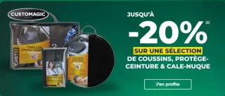 Jusqu'à -20% sur une sélection de coussins, protège-ceinture & cale-nuque