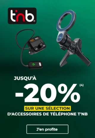 Jusqu'à -20% sur une sélection d'accessoires de téléphone T'NB