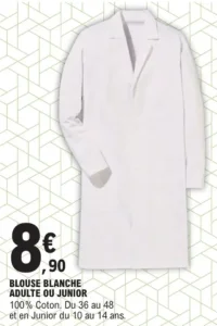 Blouse blanche adulte ou junior