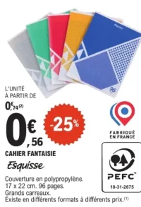 Cahier Fantaisie Esquisse