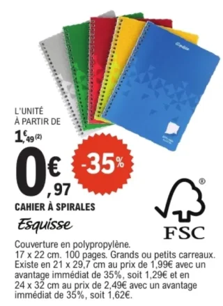 Cahier à spirales Esquisse