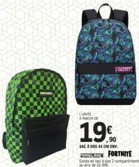 Sac à dos Minecraft / Fortnite 43 cm env.