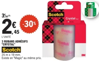 3 Rubans adhésifs "Crystal" Scotch