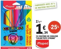 18 Crayons de couleur Maped Color'Peps Strong