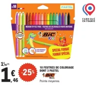 BIC Kids 18 feutres de coloriage dont 3 pastel