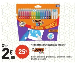 BIC Kids 18 feutres de coloriage "Magic"