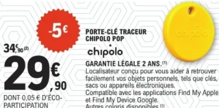Porte-clé traceur Chipolo Pop